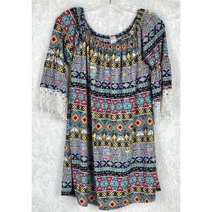 WinWin L-XL Half Sleeve Lace Tunic/Dress Off Shoulder or On Shoulder